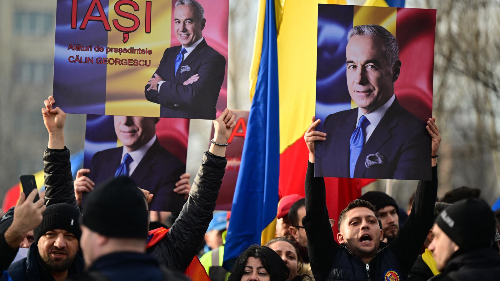 Georgescu-párti demonstráció január 10-én Bukarestben 