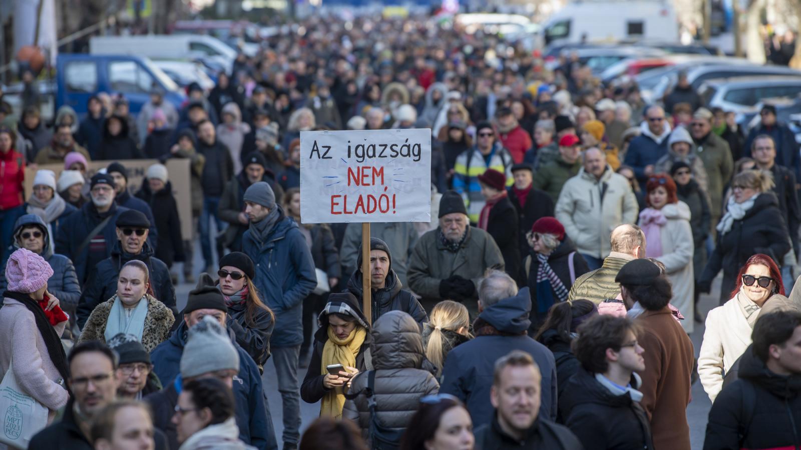 Bírók tüntetése Budapesten február 22-én 