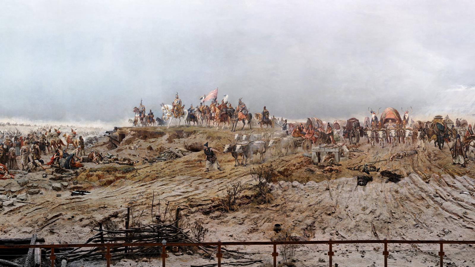 A Feszty-körkép nagyon erős szimbóluma a honfoglalás-történetnek. Ugyanakkor az alkotás által sugallt valóság ma már nem állja meg a helyét