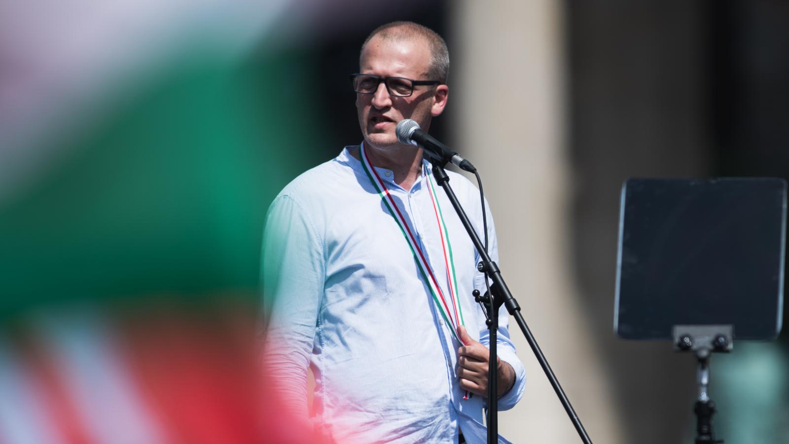 Tarr Zoltán tavaly júniusban a Hősök terén