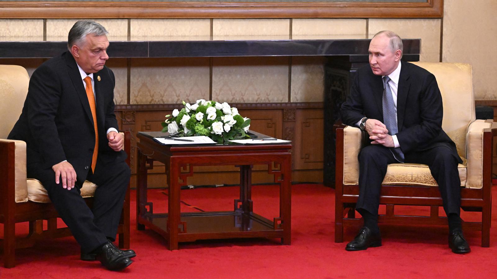 Orbán Viktor és Vlagyimir Putyin Pekingben