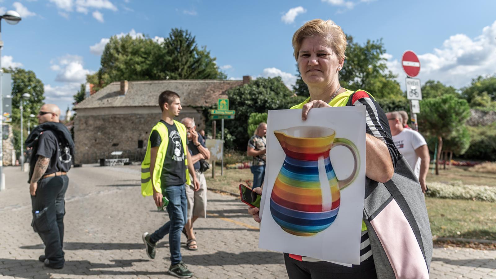 Egy korábbi Pécs Pride és egy ellentüntető. Vidéken eddig csak a baranyai megyeszékhely adott otthont szivárványos felvonulásnak