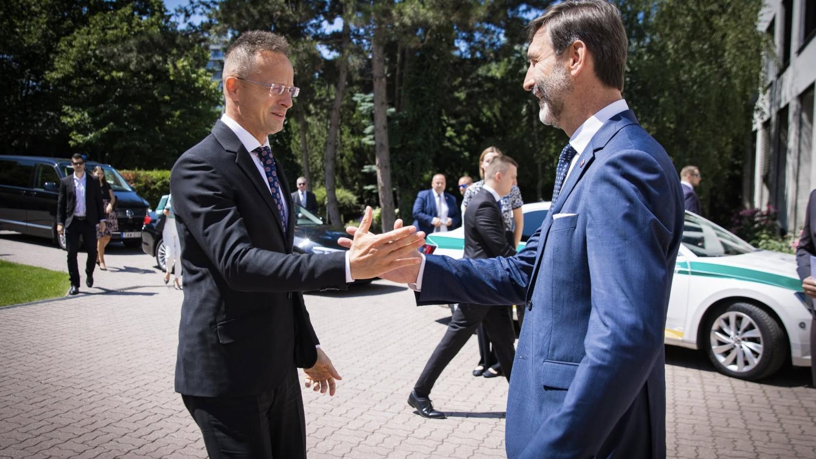 Szijjártó Péter és Juraj Blanar szlovák külügyminiszter