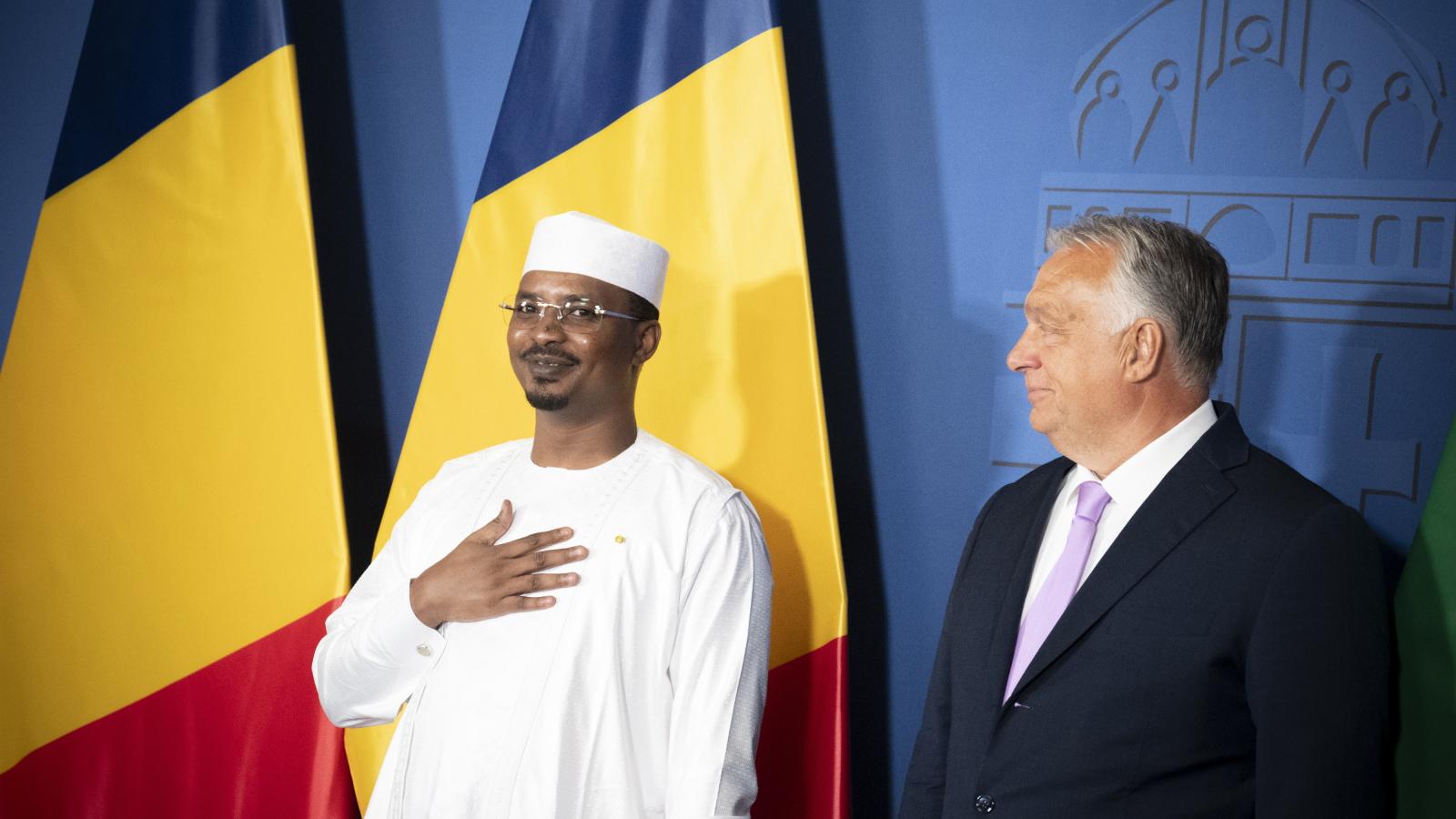 Mahamat Idriss Déby és Orbán Viktor 2024. szeptember 9-én