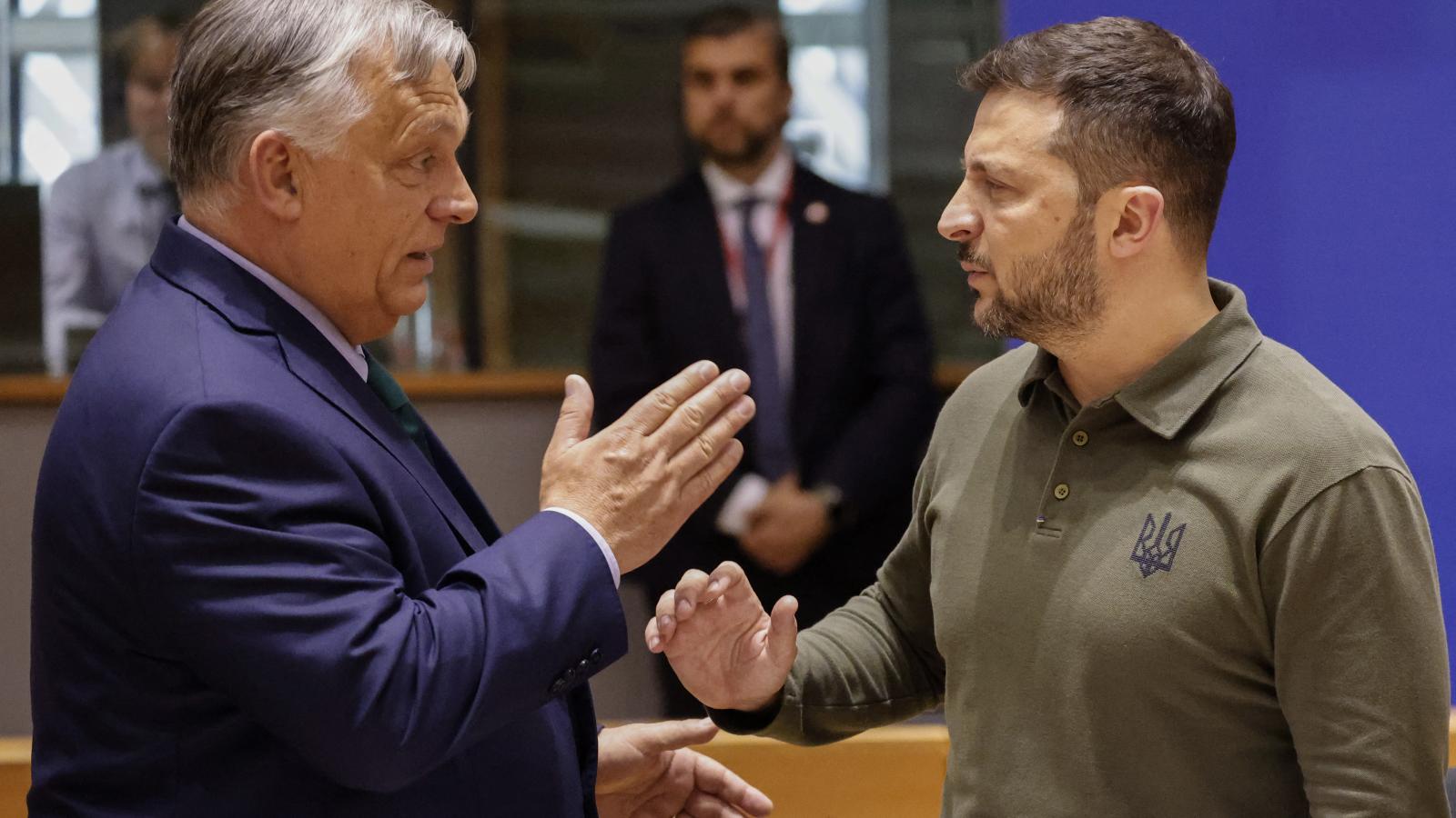 Orbán Viktor és Volodimir Zelenszkij 2024. június 27-én