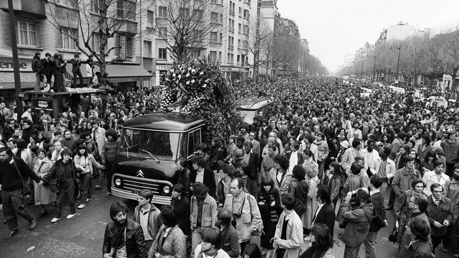 Jean-Paul Sartre temetése 1980. április 19-én, a hatvannyolcas nemzedék utolsó tömegdemonstrációja volt