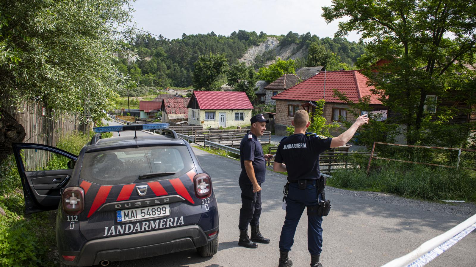 Lezárt utca Parajdon - Korábbi felvétel