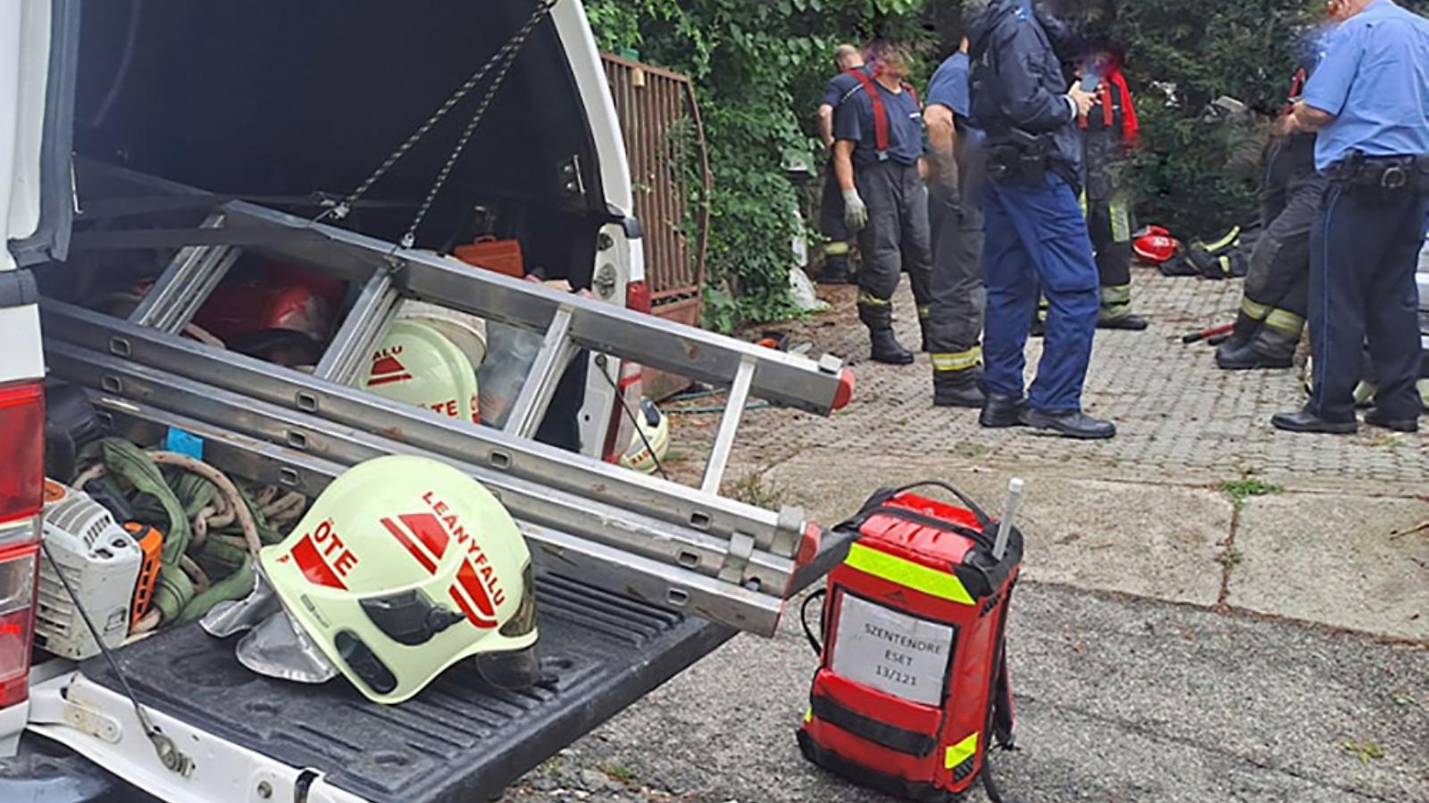 A mentőcsapat a helyszínen július 8-án