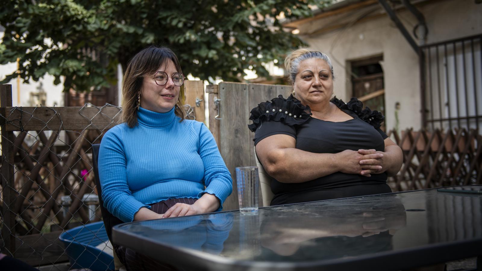 Gegő Virág, az ULE szociális munkása és Bóni Elemérné Márta