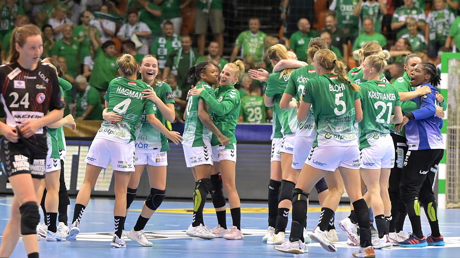 A Győri Audi ETO KC - Team Esbjerg mérkőzés után a győri Audi Arénában 2025. szeptember 13-án