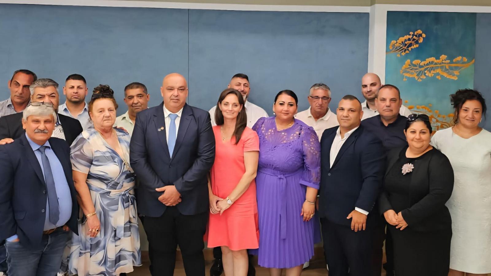 Az új elnökségi tagok, középen Tatai Ferenc elnök