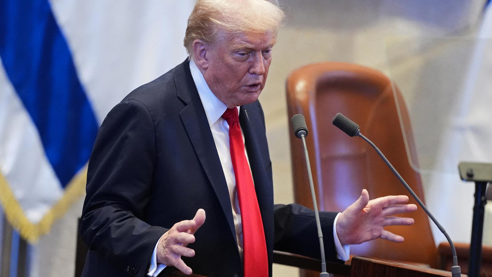 Donald Trump beszéde a Kneszetben október 13-án