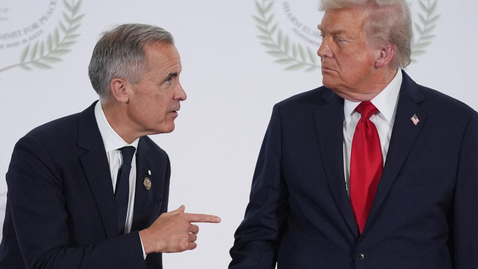 Mark Carney kanadai miniszterelnök Donald Trumppal