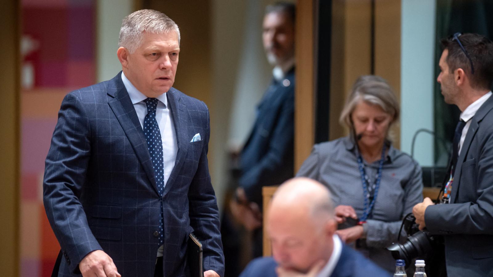 Robert Fico az európai csúcstalálkozón 