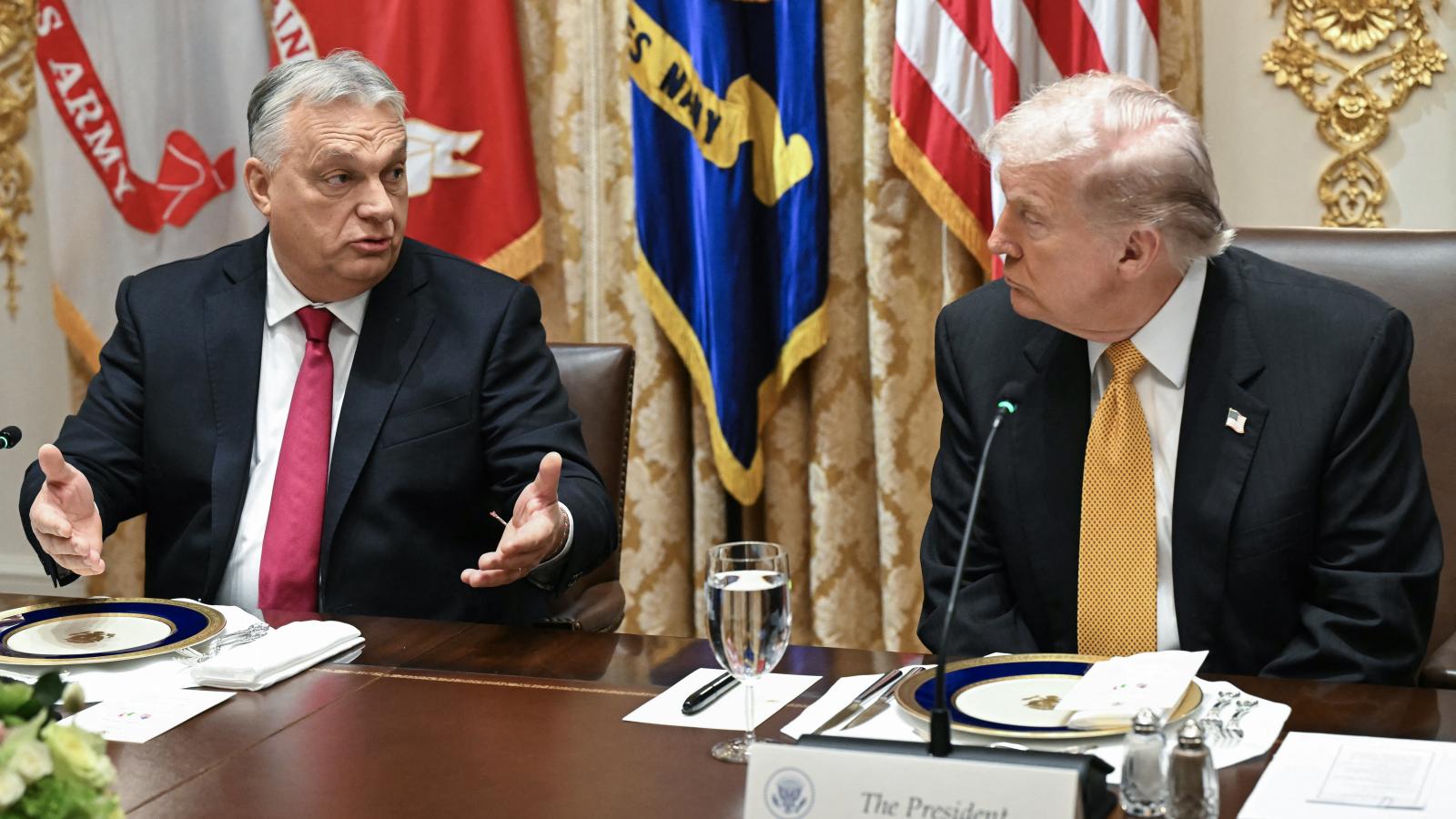 Orbán Viktor és Donald Trump a Fehér Házban november 7-én