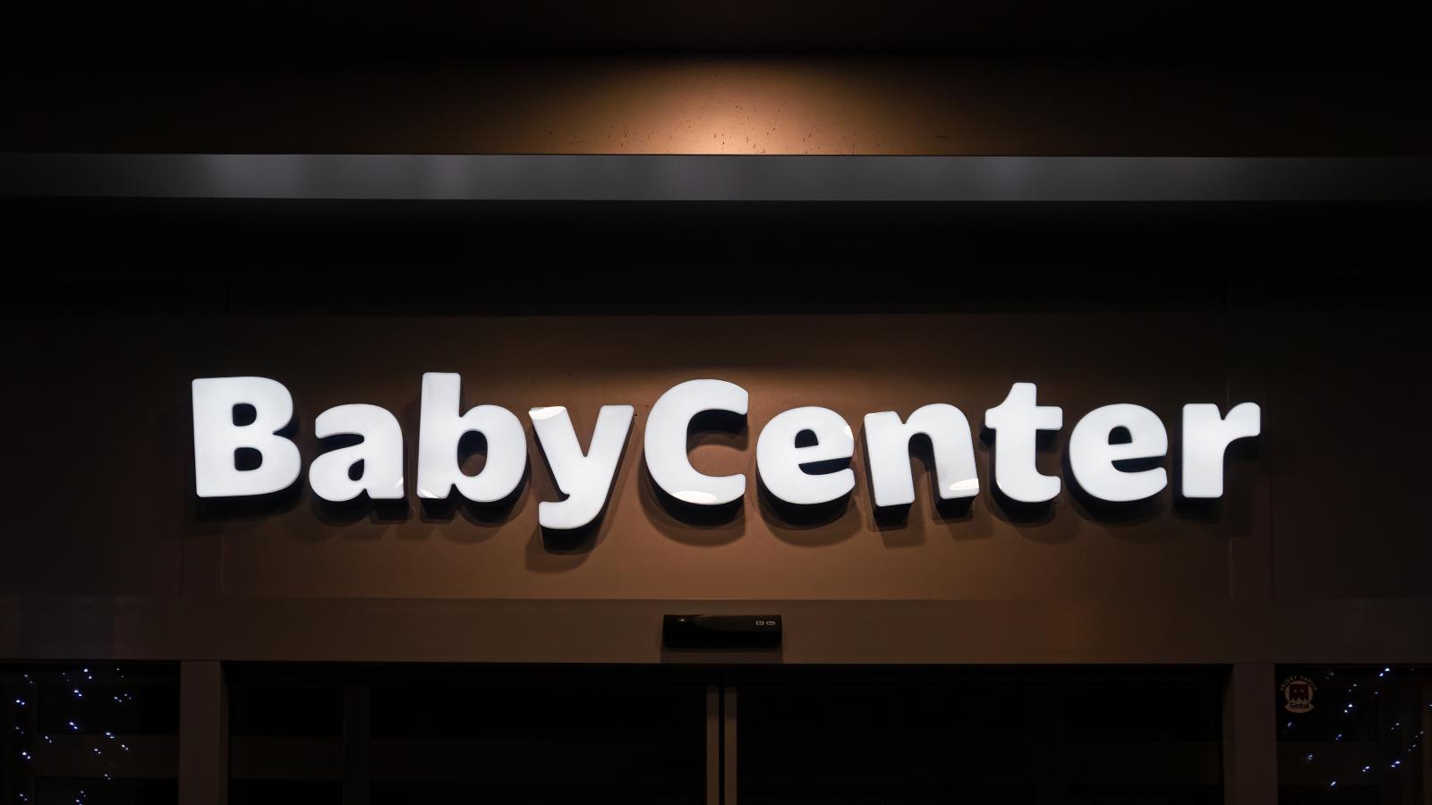 A Baby Center egyik ljubljanai üzletének portálja 