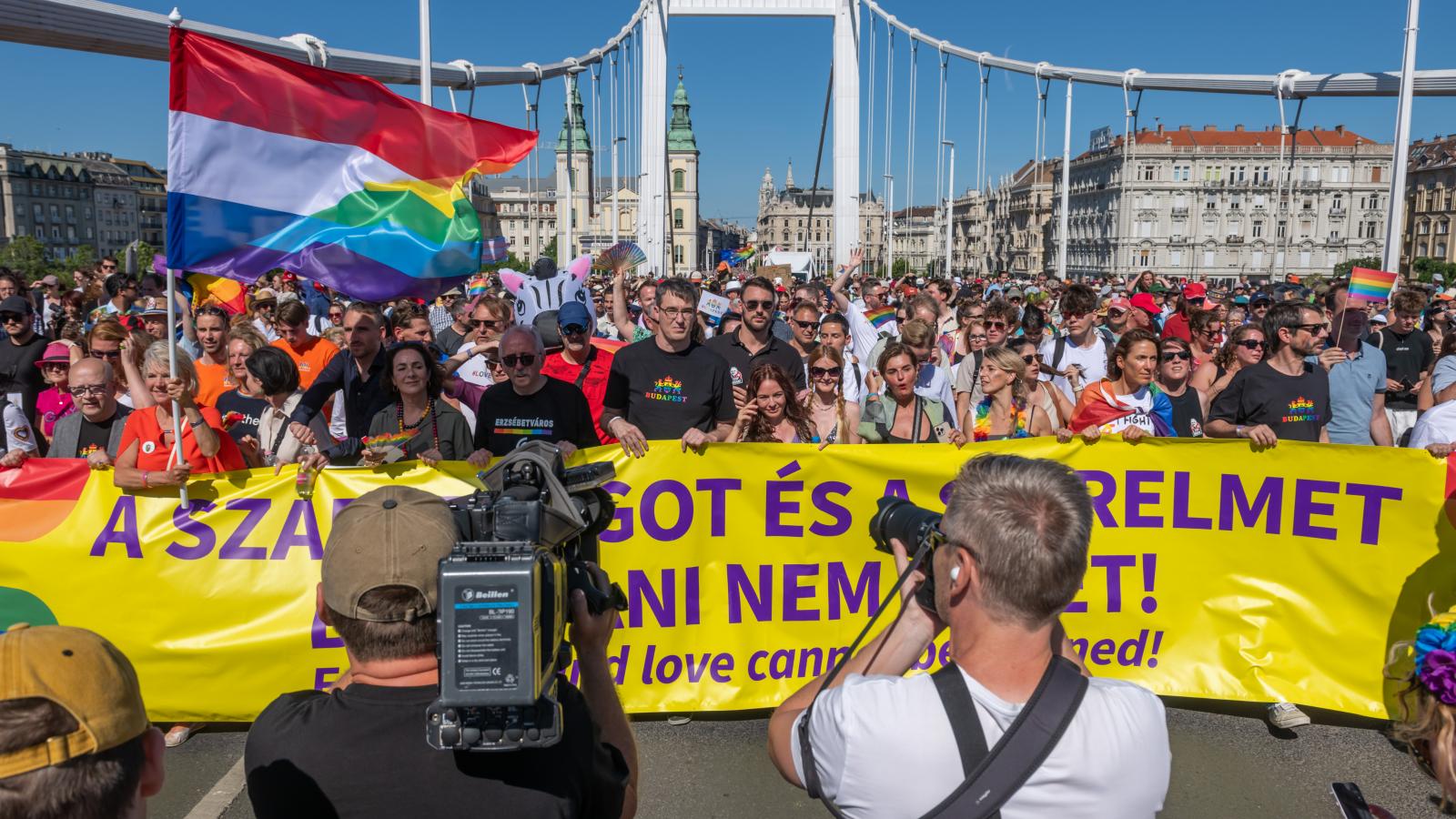 Karácsony Gergely a 30. Budapest Pride-on 2025. június 28-án