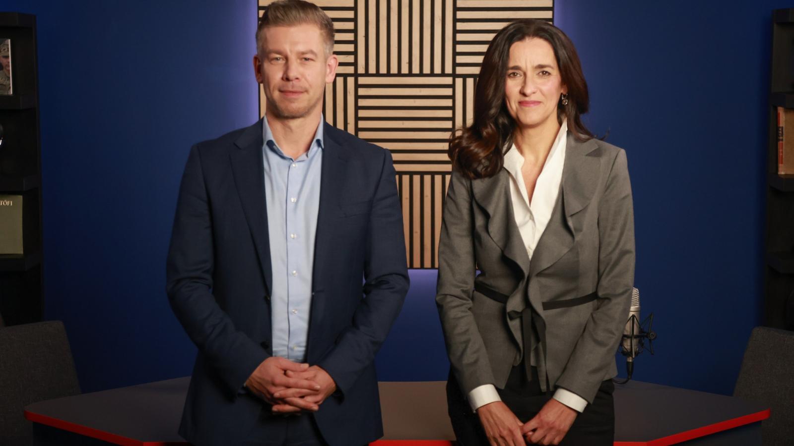 Magyar Péter és Orbán Anita. Utóbbi felel a Tisza külpolitikájáért