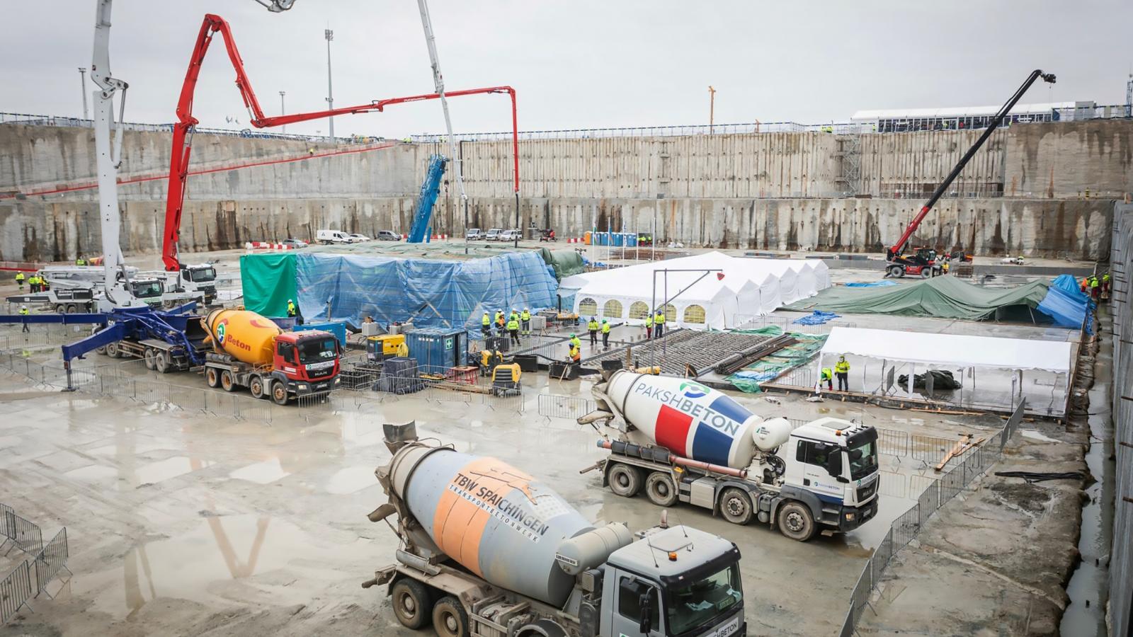 Paks II. atomerőművi blokk építkezési területe.