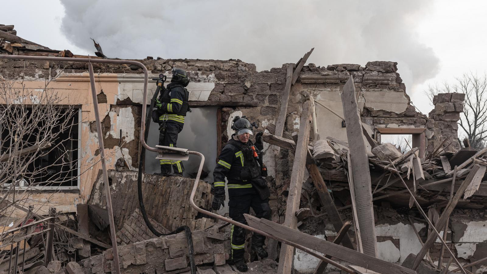 Korábbi katasztrófa felvétel Donyeckben, január 20-án.