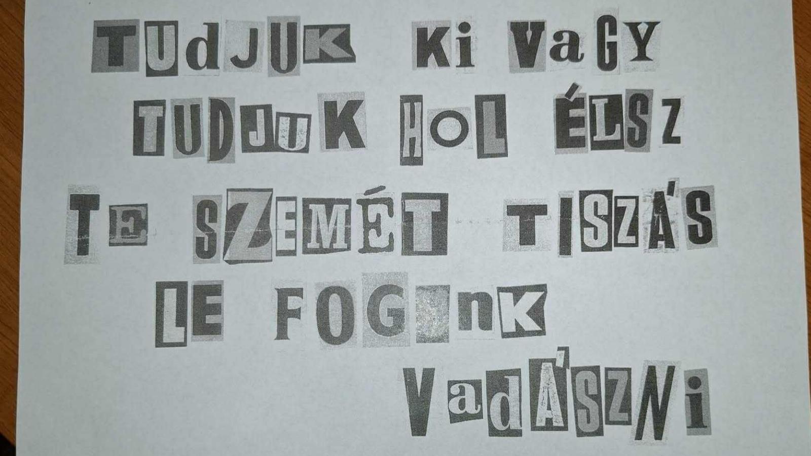 A fenyegető levél.