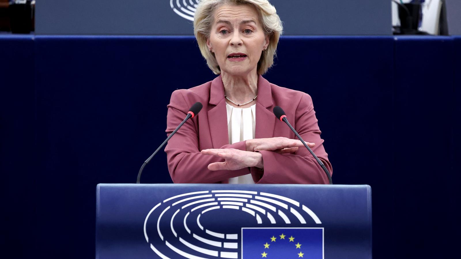 Ursula von der Leyen Strasbourgban március 11-én 