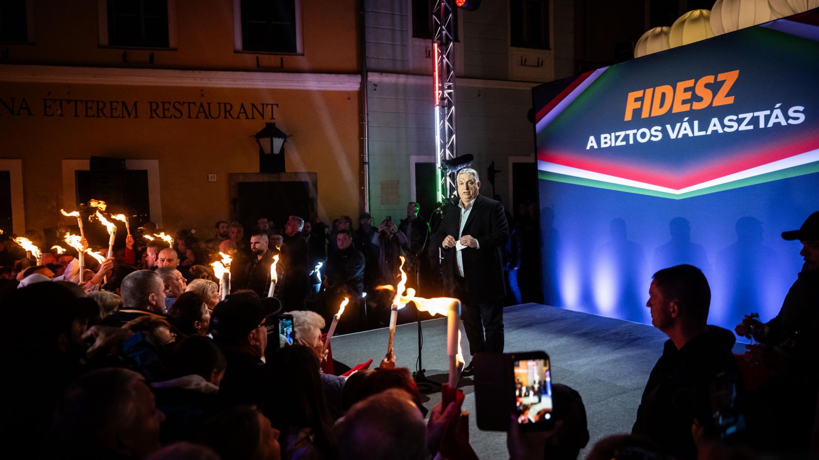 Orbán Viktor Szentendrén, 2026. március 20-án.