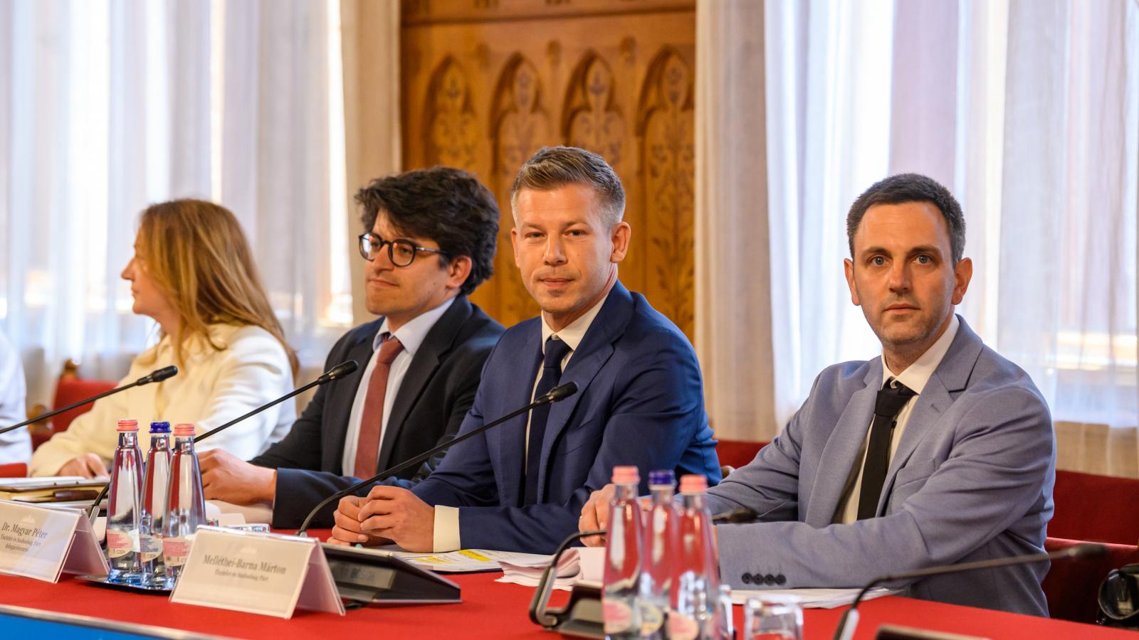 Magyar Péter az Országházban, 2026. április 17-én.