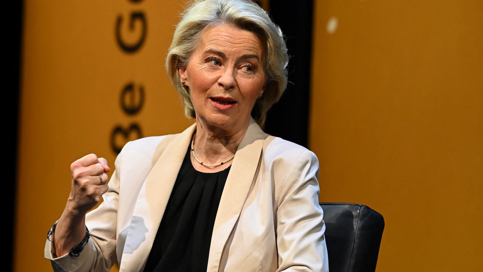 Ursula von der Leyen Hamburgban április 19-én 