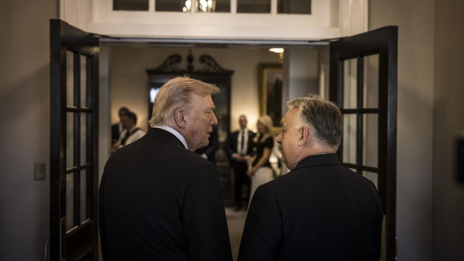 Donald Trump fogadja Orbán Viktort a Fehér Házban 2025. november 7-én 