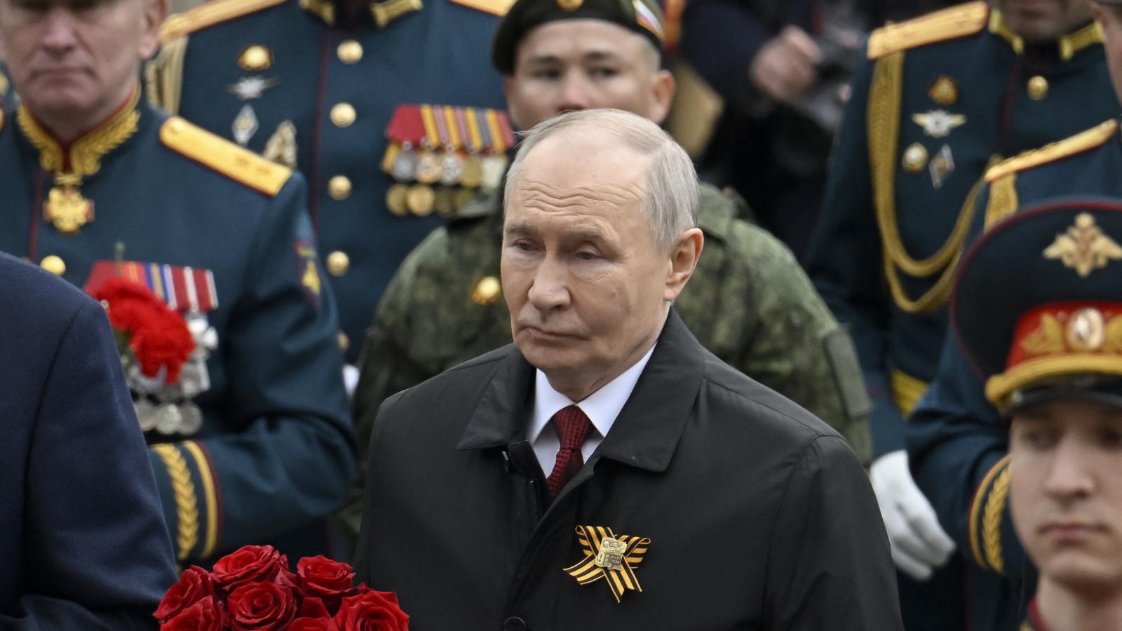 Vlagyimir Putyin Moszkvában 2026. május 9-én. 