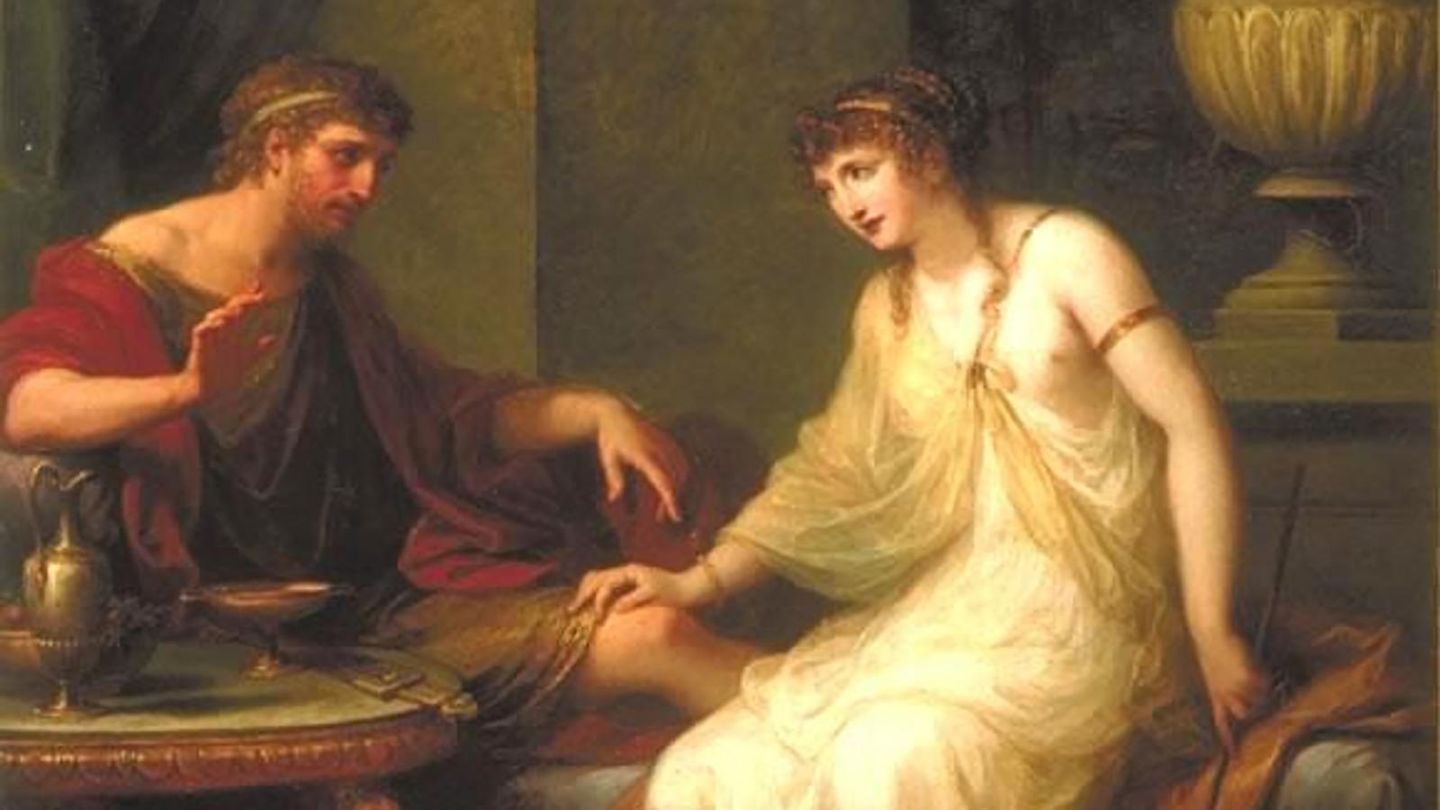 Kirké elcsábítja Ulyssest, azaz Odüsszeuszt – Angelica Kauffmann 1786-os festménye
