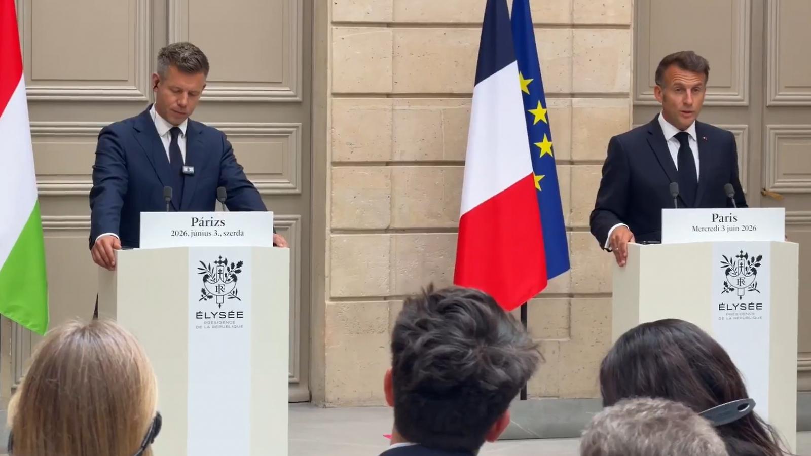 Magyar Péter és Emmanuel Macron Párizsban június 3-án 