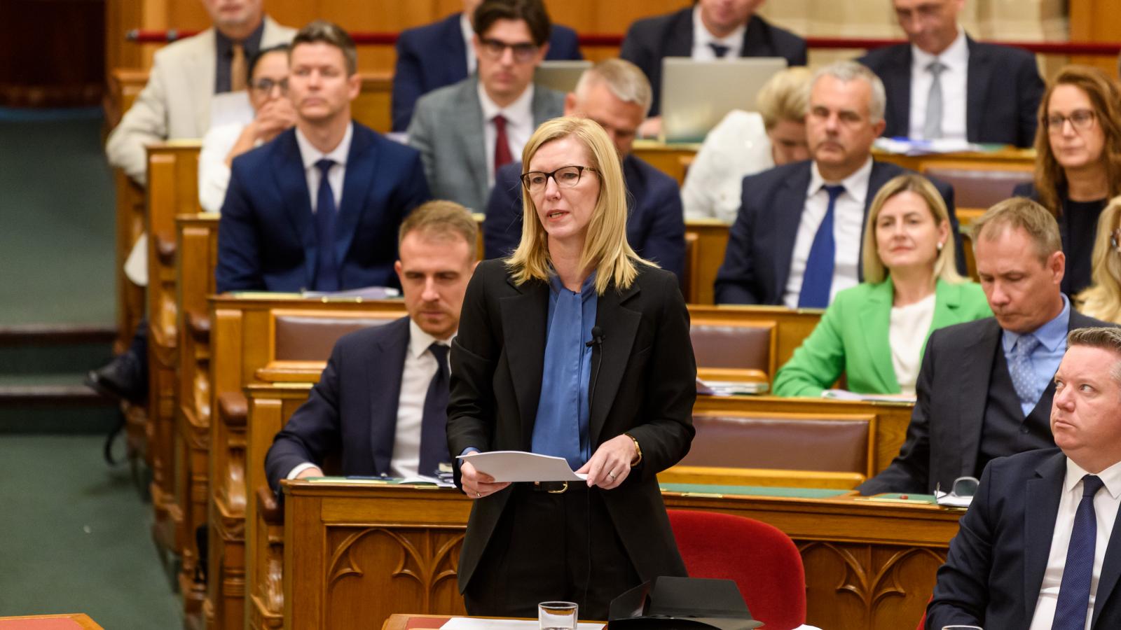 Görög Márta igazságügyi miniszter, az Országgyűlés rendkívüli ülésén, 2026. július 7-én