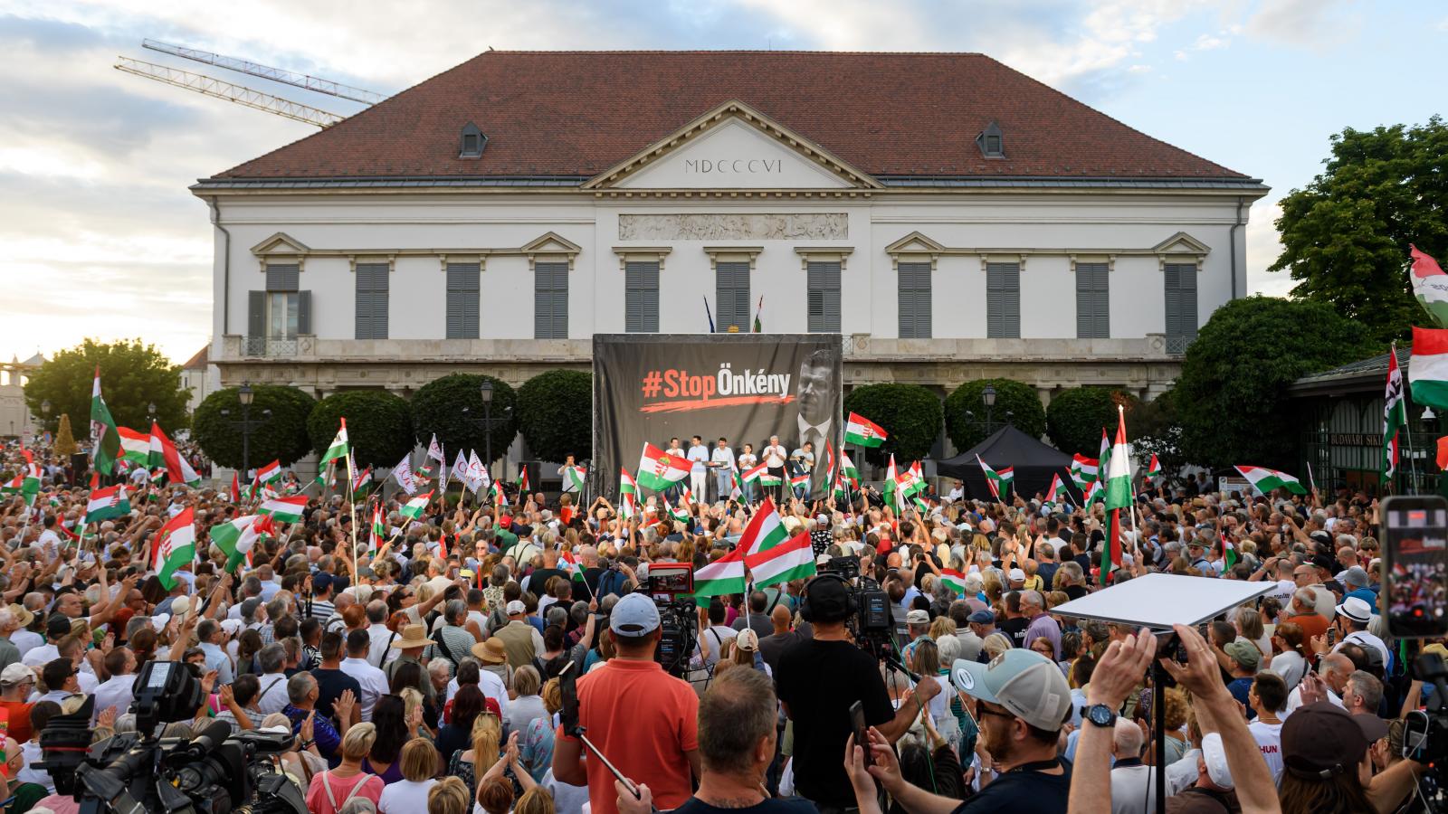 Békés volt az ellenzéki Fidesz tüntetése