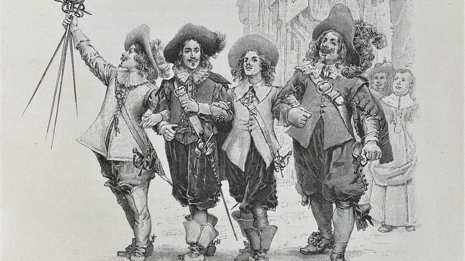 D’Artagnan és a testőrök (Maurice Leloir képe, 1894)