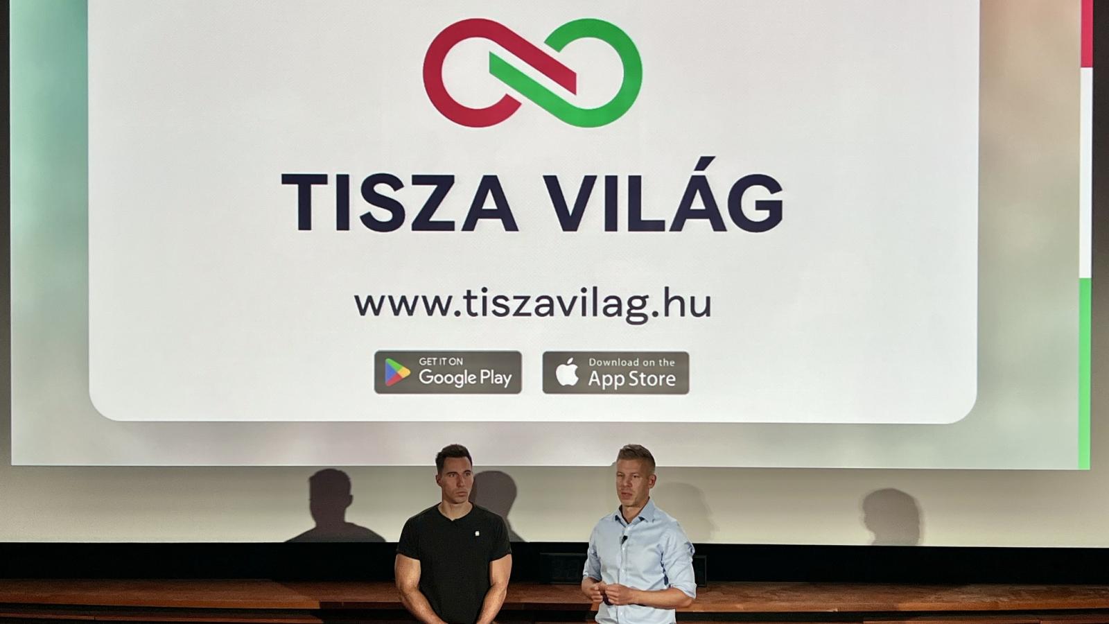 A Tisza Világ bemutatója Radnai Márkkal és Magyar Péterrel. A választási kampány egyik botránya lett belőle