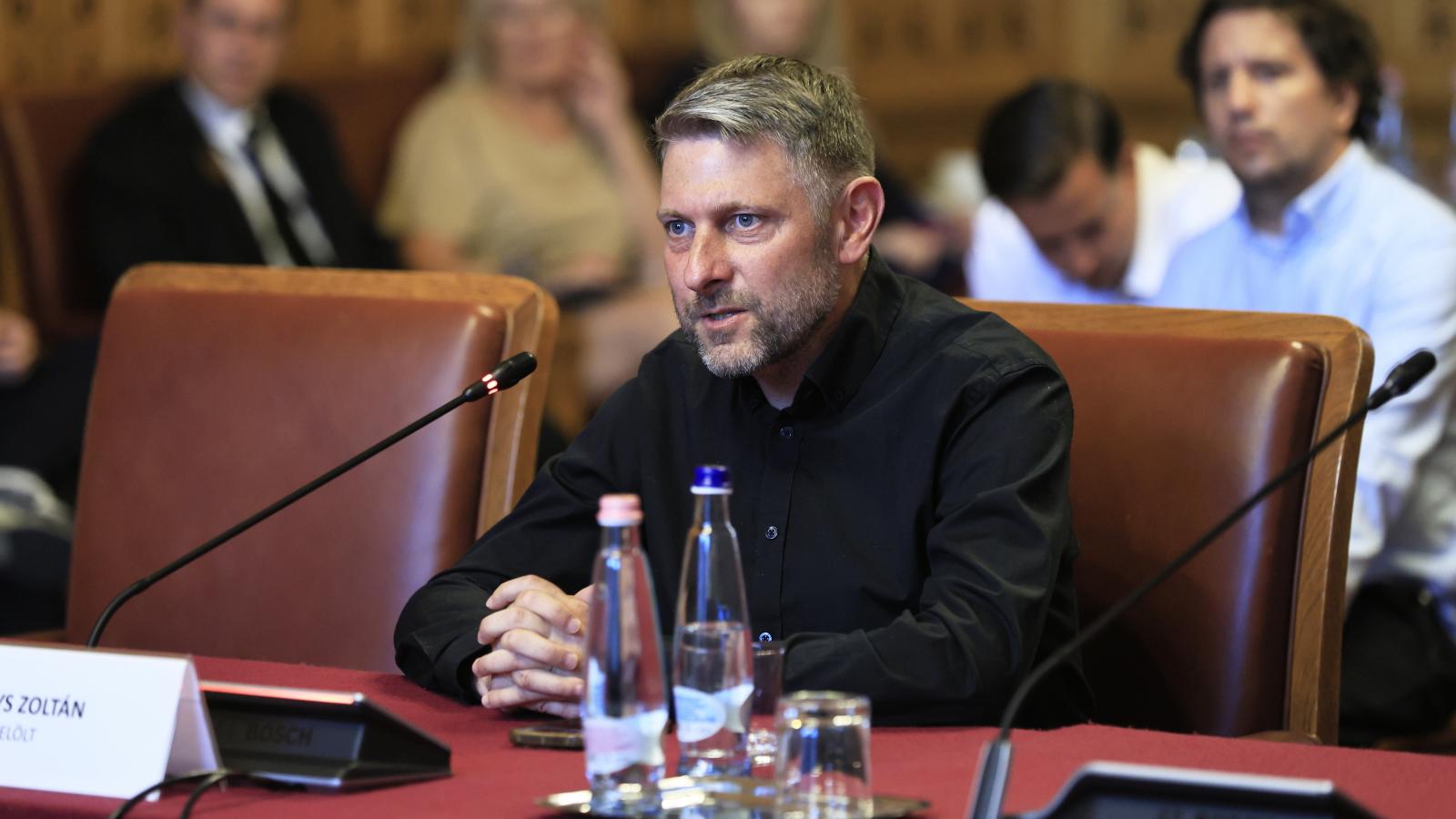 Moys Zoltán szerdán a bizottsági meghallgatáson