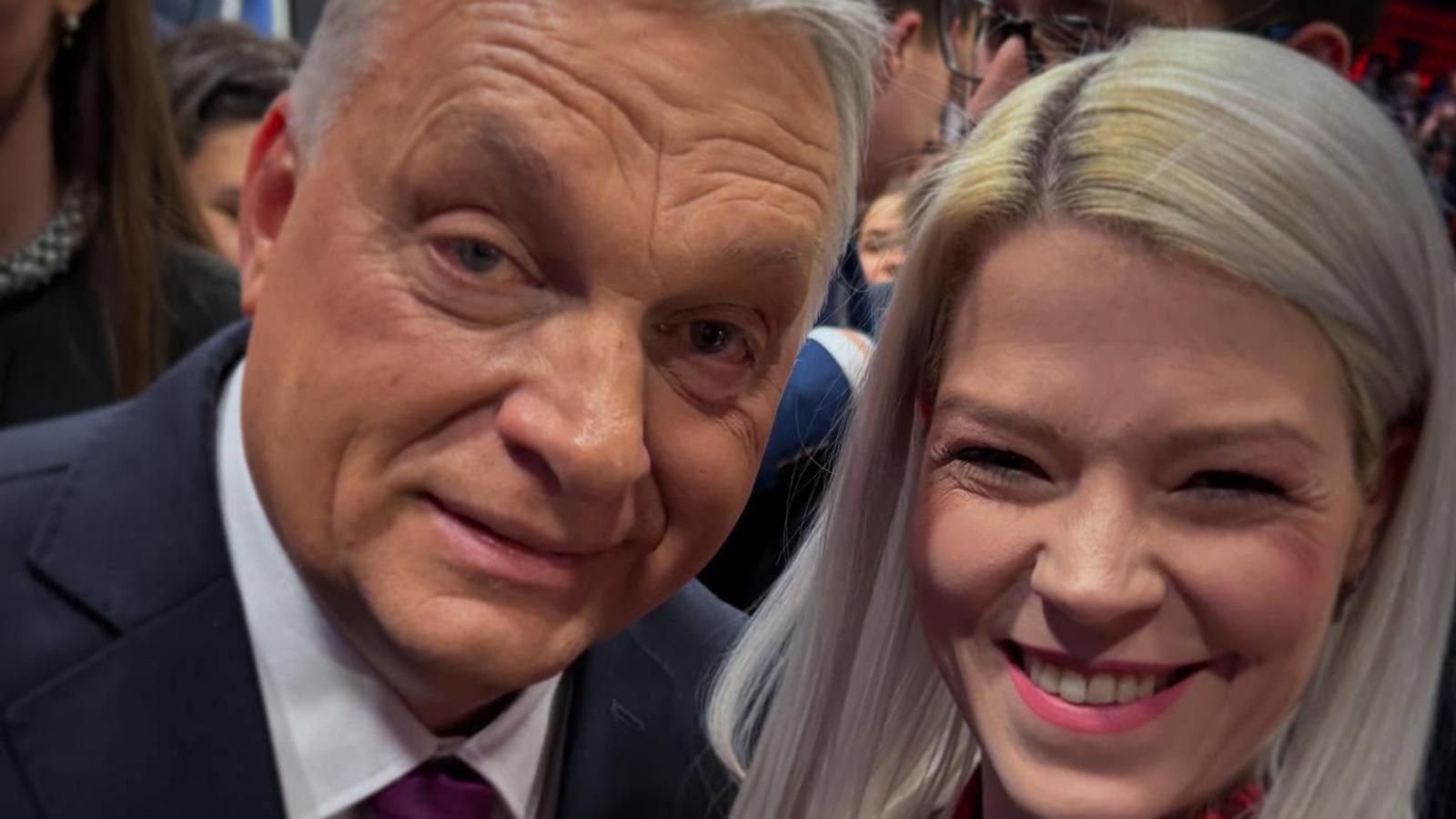 Orbán Viktor és Muri Enikő - utóbbi az esetleges későbbi felelősségre vonás elkerülése érdekében visszafizetett 5 millió forint támogatást