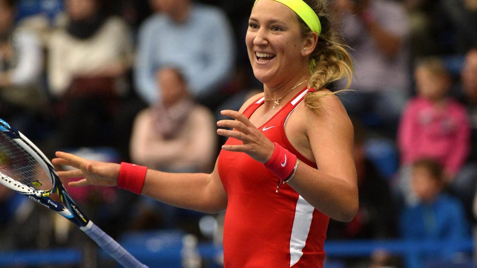 A fehérorosz Viktorija Azarenka győzött a brit Heather Watson ellen. MTI Fotó: Illyés Tibor