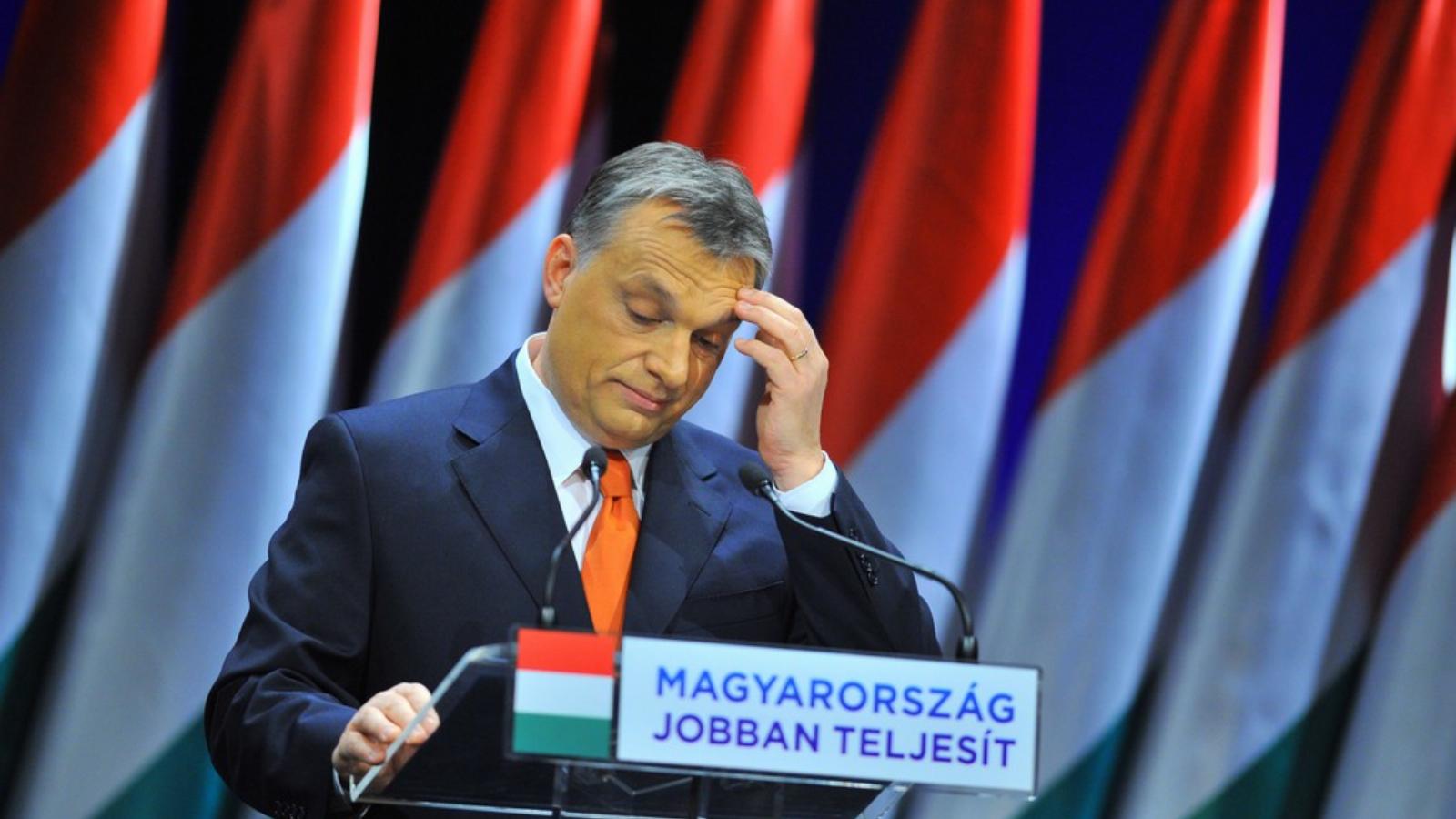 Orbán Viktor évértékelője 2013-ban. Fotó: Népszava