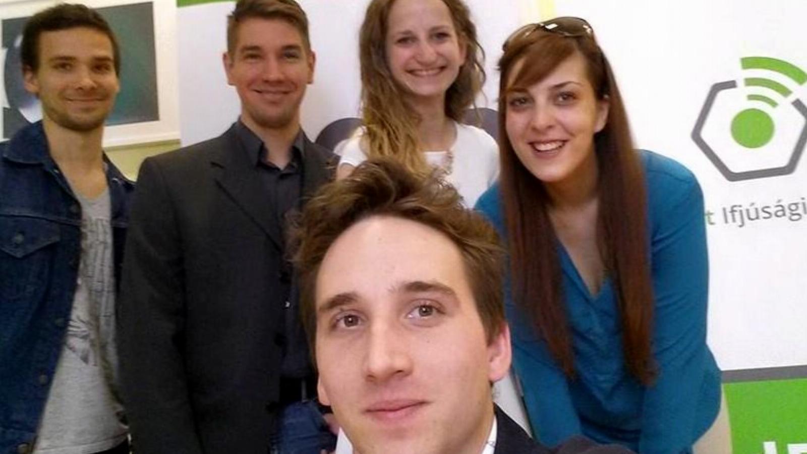 Megalakult a ZöldFront, a kép előterében Barabás Richárd, a szervezet társelnöke Fotó: Facebook