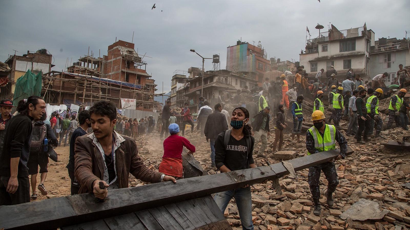 Katmandu az első földrengés után 2015. április 25-én. FOTÓ: Omar Havana/Getty Images