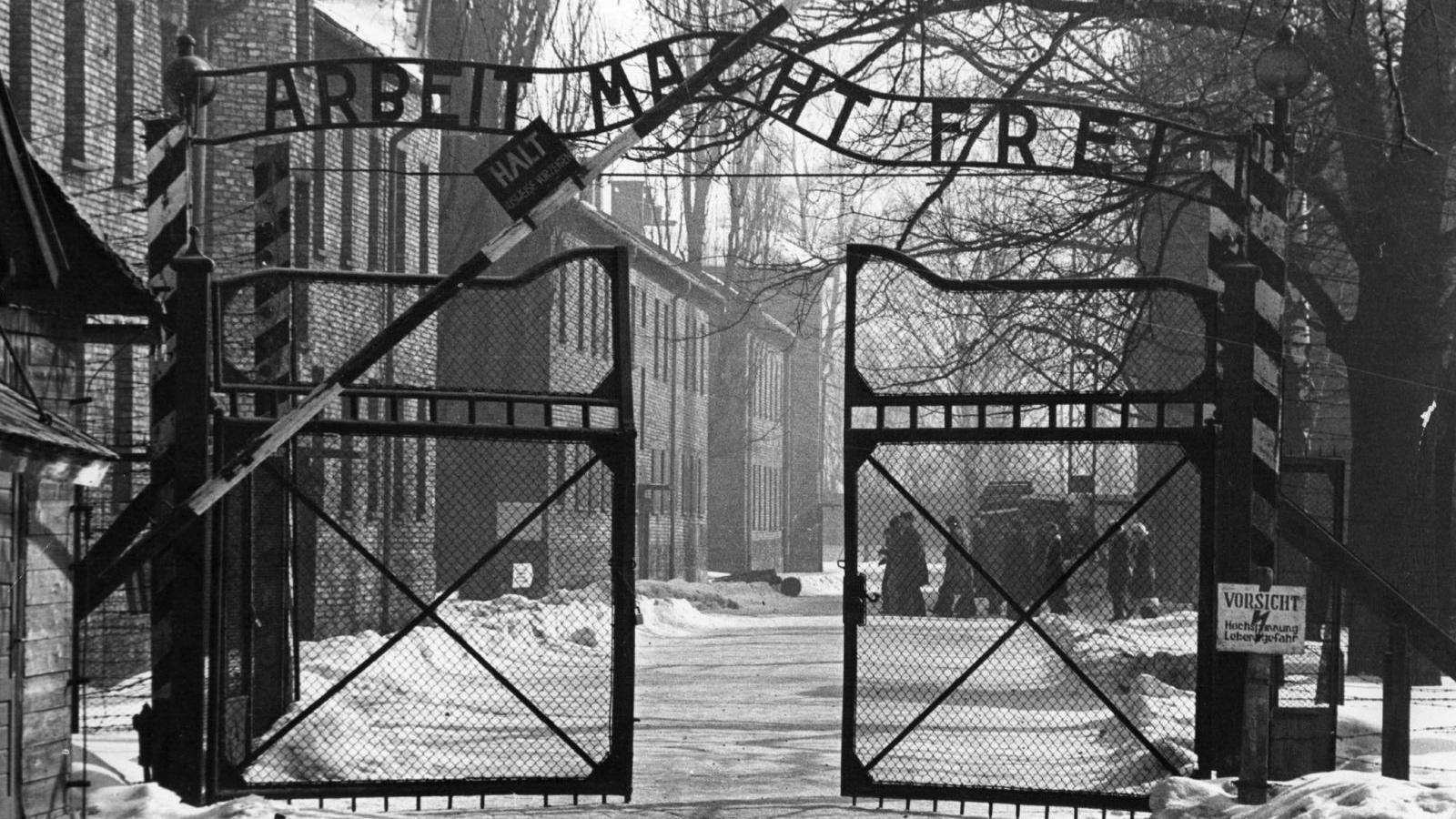 A hírhedt táborkapu. Fotó: Getty Images.