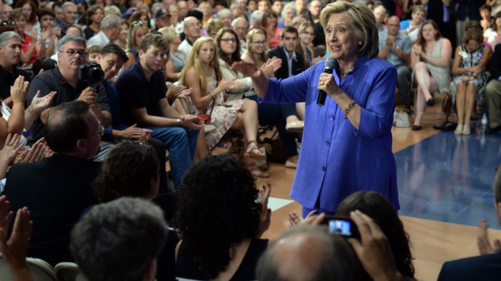 Hillary Clinton New Hampshire államban kampányol FOTÓ: EUROPRESS/GETTY IMAGES/DARREN MACCOLLESTER