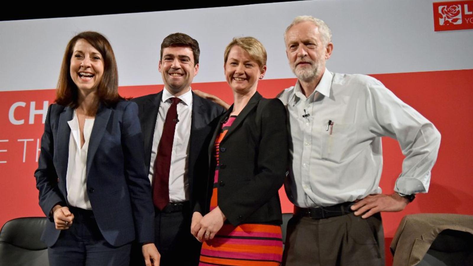 Kendall, Burnham, Cooper és Corbyn küzd a pártvezéri posztért FOTÓ: EUROPRESS/GETTY IMAGES/JEFF J. MITCHELL