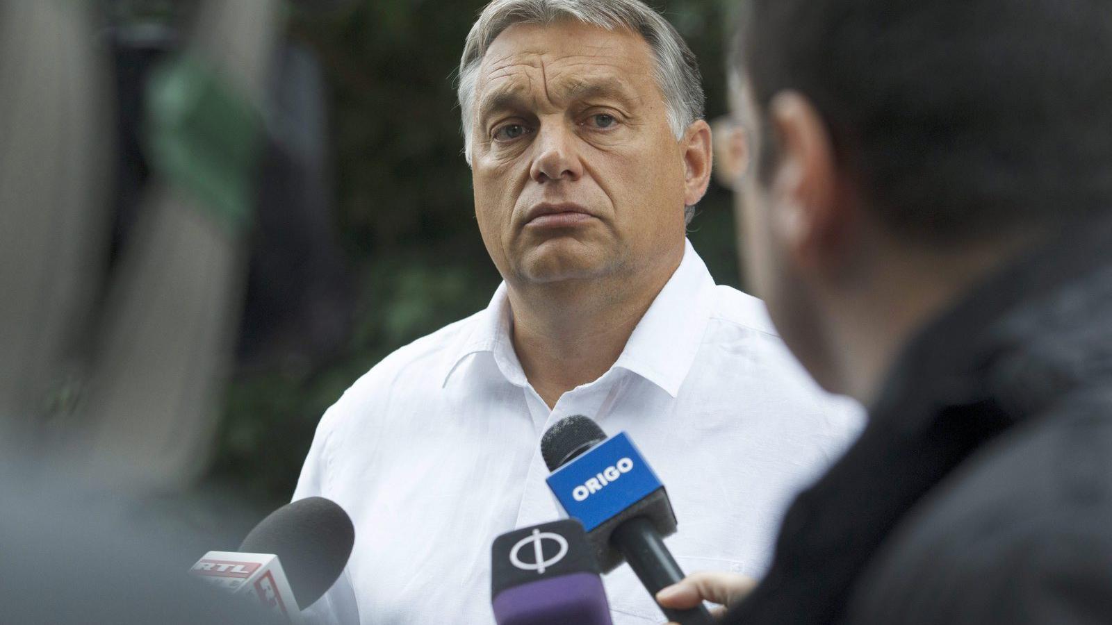 Orbán Viktor Kötcsén 2015. szeptember 5-én. MTI Fotó: Varga György