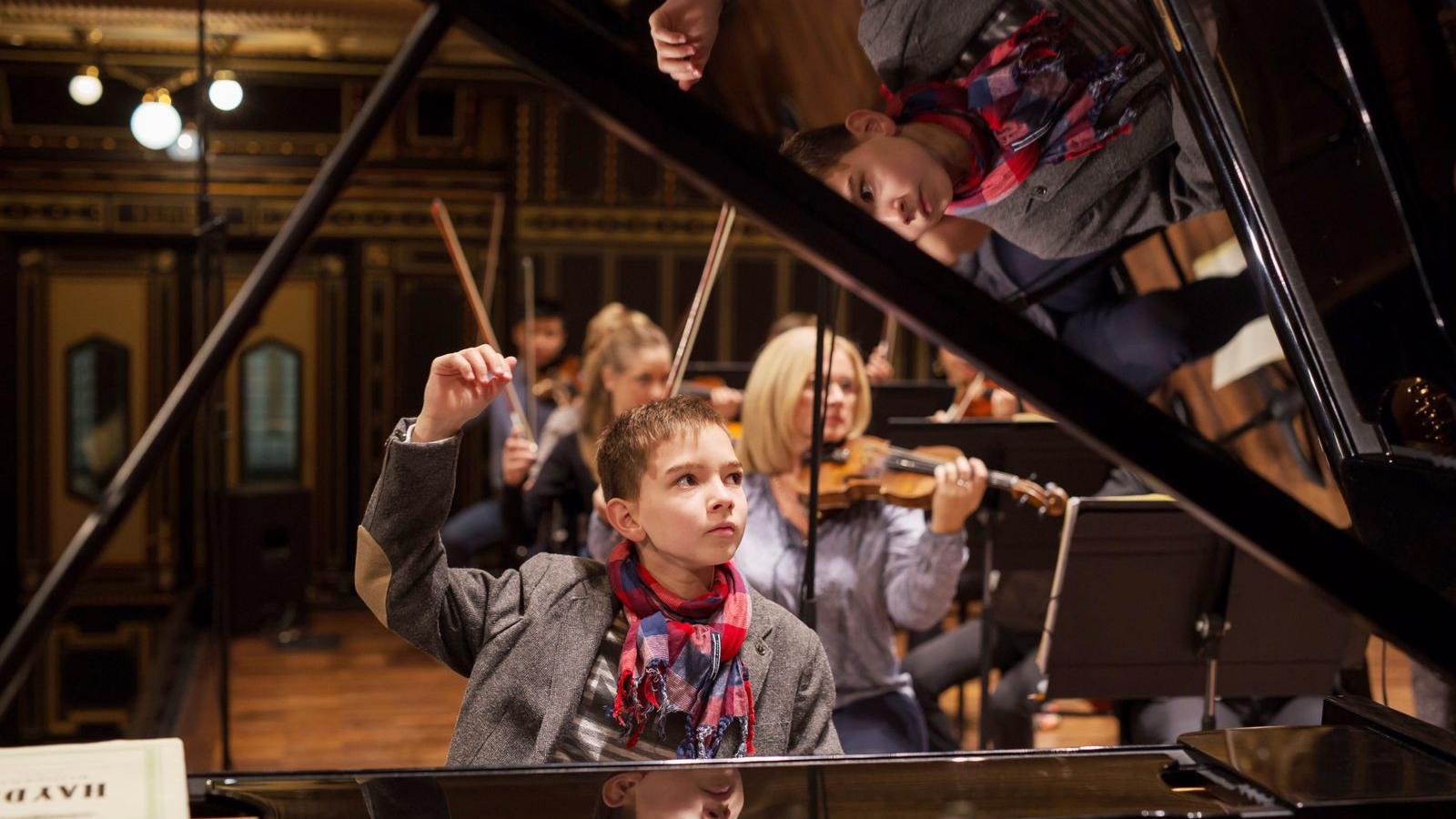 Boros Misi a Zeneakadémián a Győri Filharmonikusokkal, a koncert próbáján FORRÁS: GYŐRI FILHARMONIKUSOK