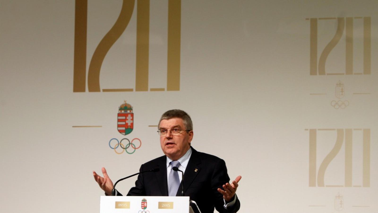 A NOB német elnöke a 2024-es olimpiára benyújtott budapesti pályázatról is beszélt a 120 éves MOB ünnepségén FOTÓ: SZALMÁS PÉTER