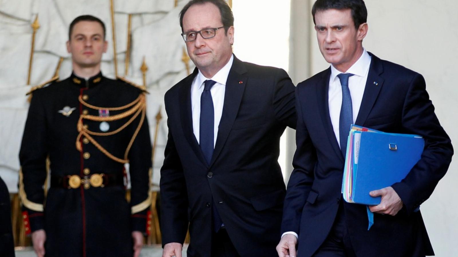 Hollande és Valls kormányülésre készülve FOTÓ: EUROPRESS/GETTY IMAGES